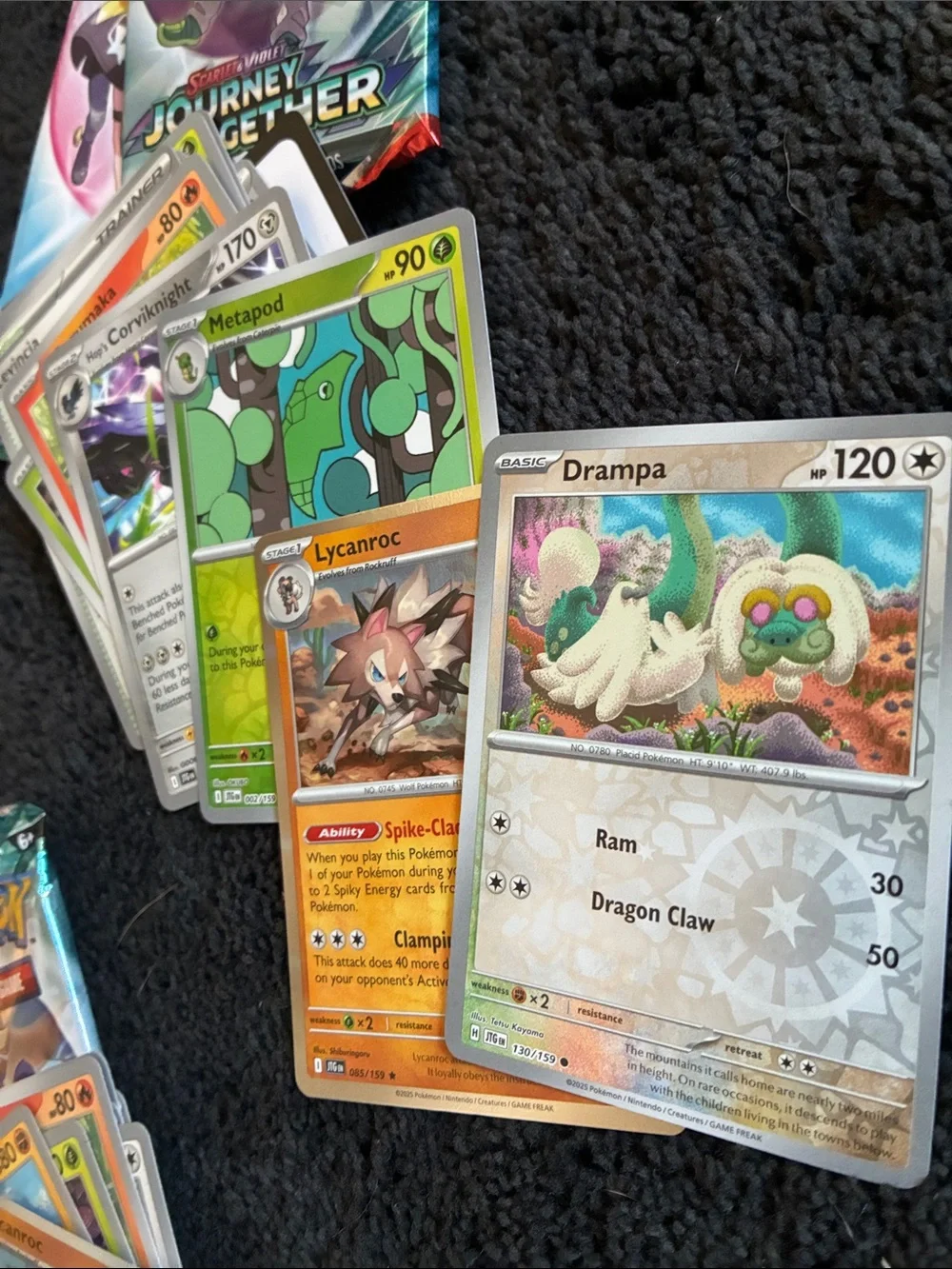 Pokémon Journey Together 5 Just Opened Booster Packs All Cards In 15 Shiny/holo